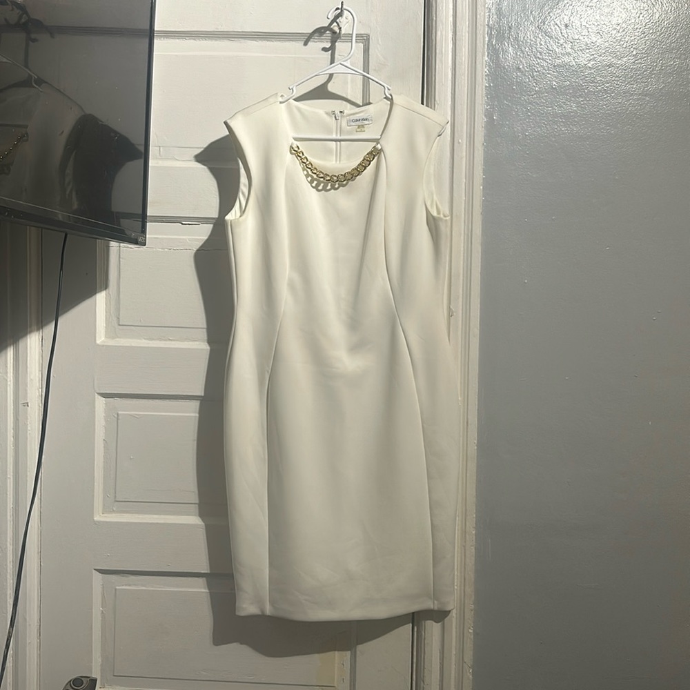 White Calvin Klein dress